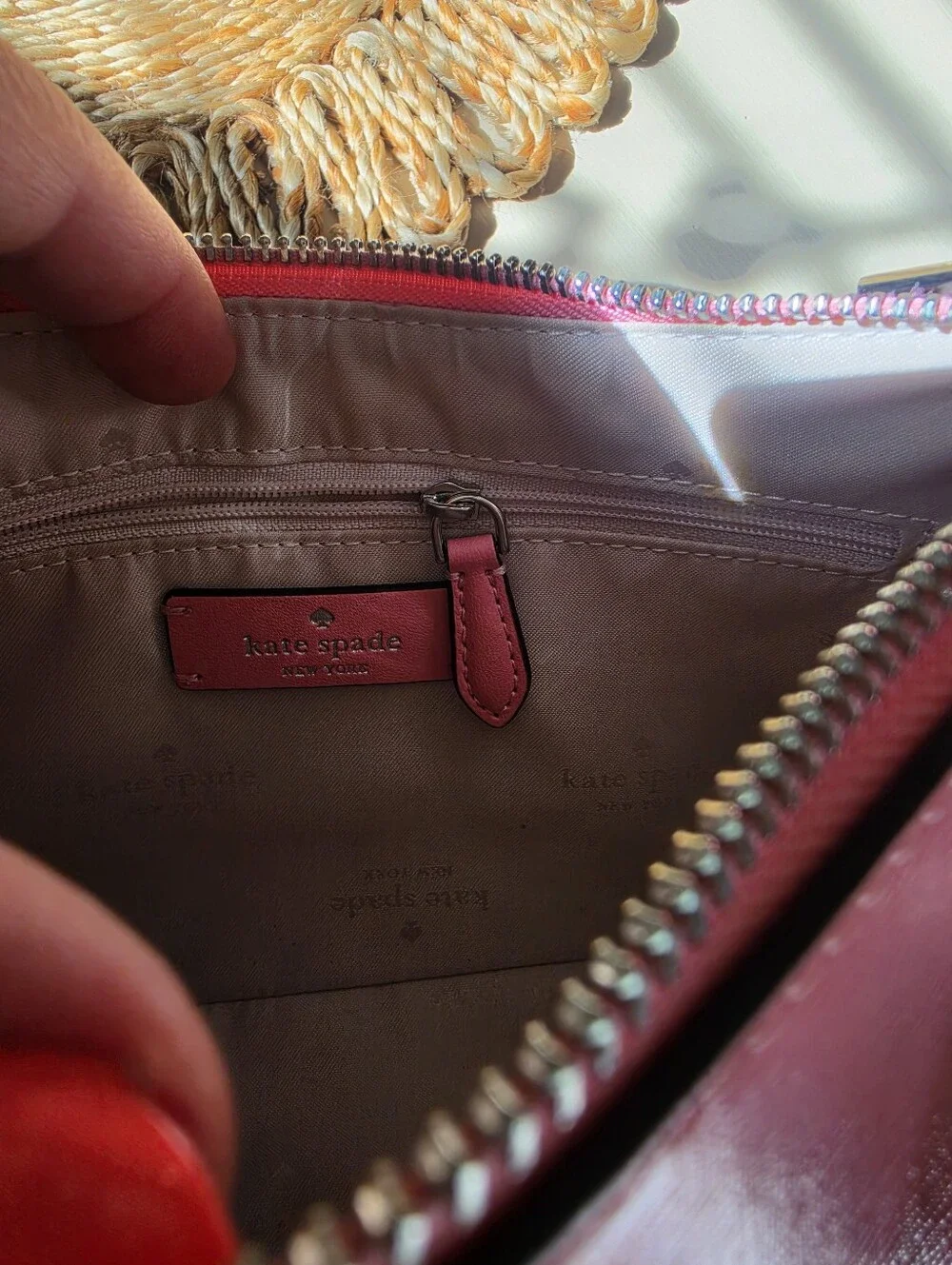 Kate Spade Margot Textured Leather Pink Crossbody - Picture 9 of 11